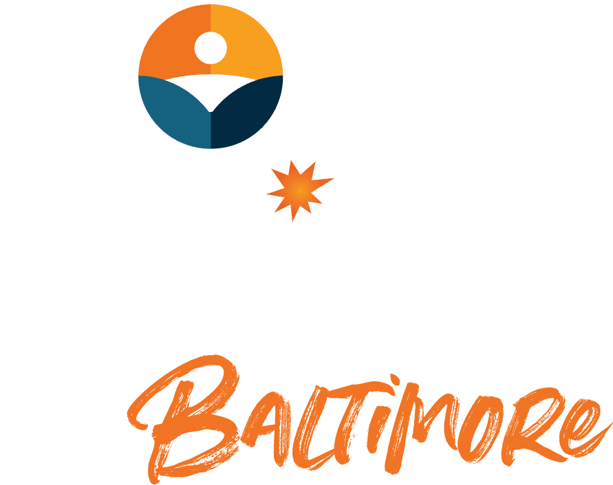 Hope Ignites Baltimore Primary White Logo